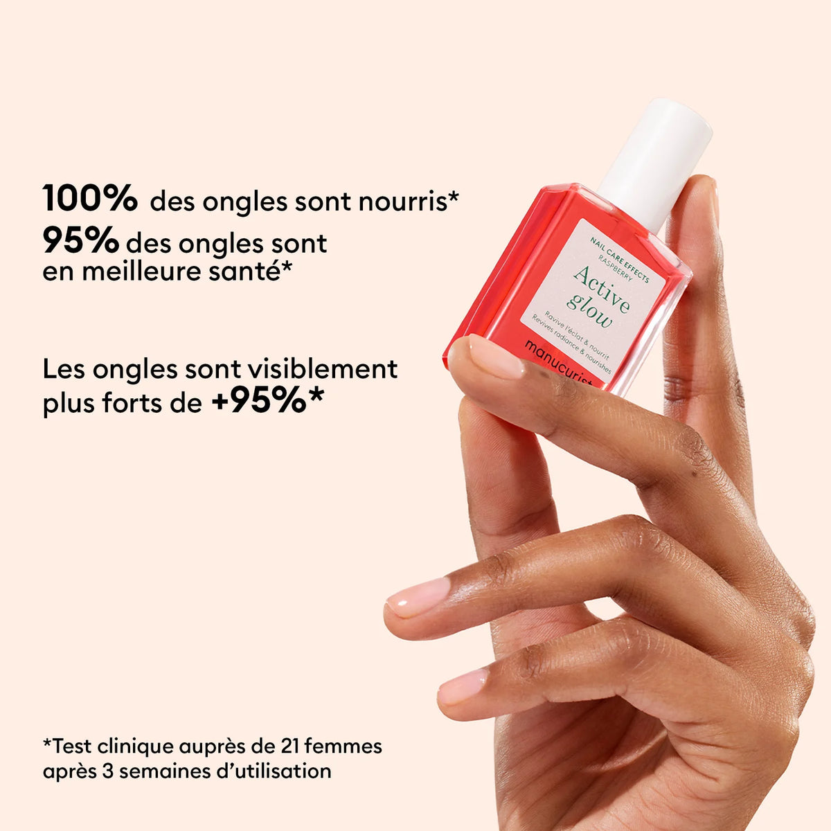 Manucurist - Vernis soin active glow "raspberry"