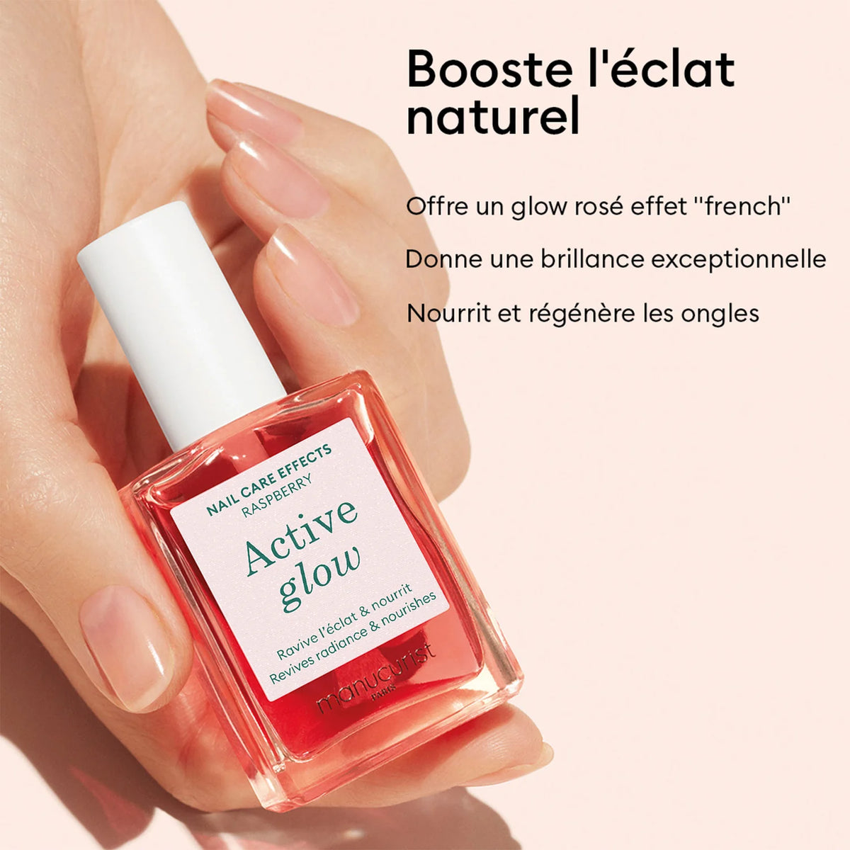 Manucurist - Vernis soin active glow "raspberry"