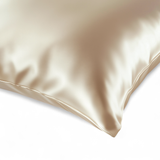 Honeylux - Taie d'oreiller queen en soie biologique - Champagne