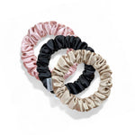 Honeylux - Mini-chouchous en soie classique - rose, champagne, noir