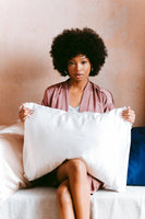 Honeylux - Taie d'oreiller Queen en soie biologique - Blanc