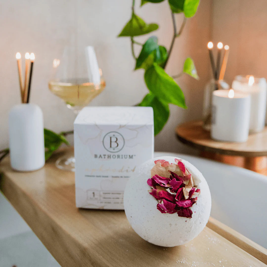 Bathorium - Bombe de bain chocolat et rose bulgare