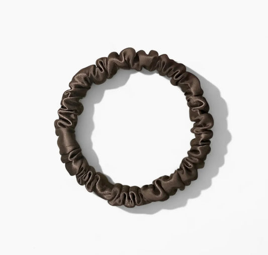Honeylux - Chouchous en soie skinny - chocolat