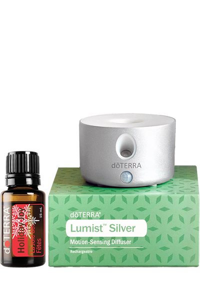 Doterra - Coffret diffuseur lumist argent + joie des fêtes