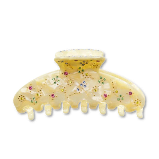 Honeylux - Griffe glam en acétate écologique - Jaune soleil