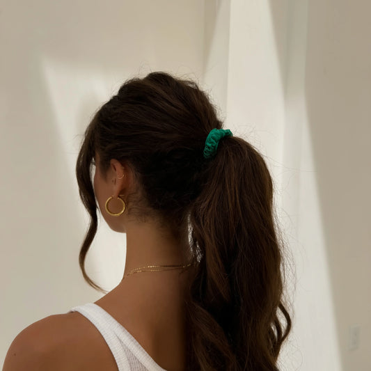 Honeylux - Chouchous en soie skinny " emerald "
