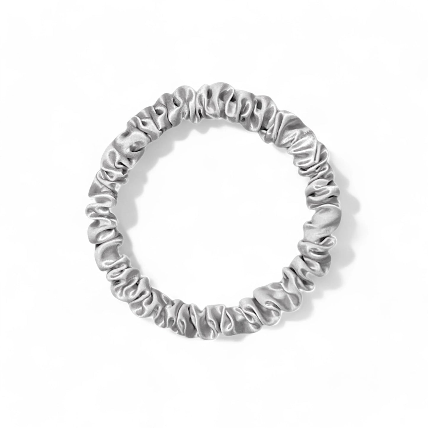 Honeylux - Chouchous en soie skinny " gris clair "
