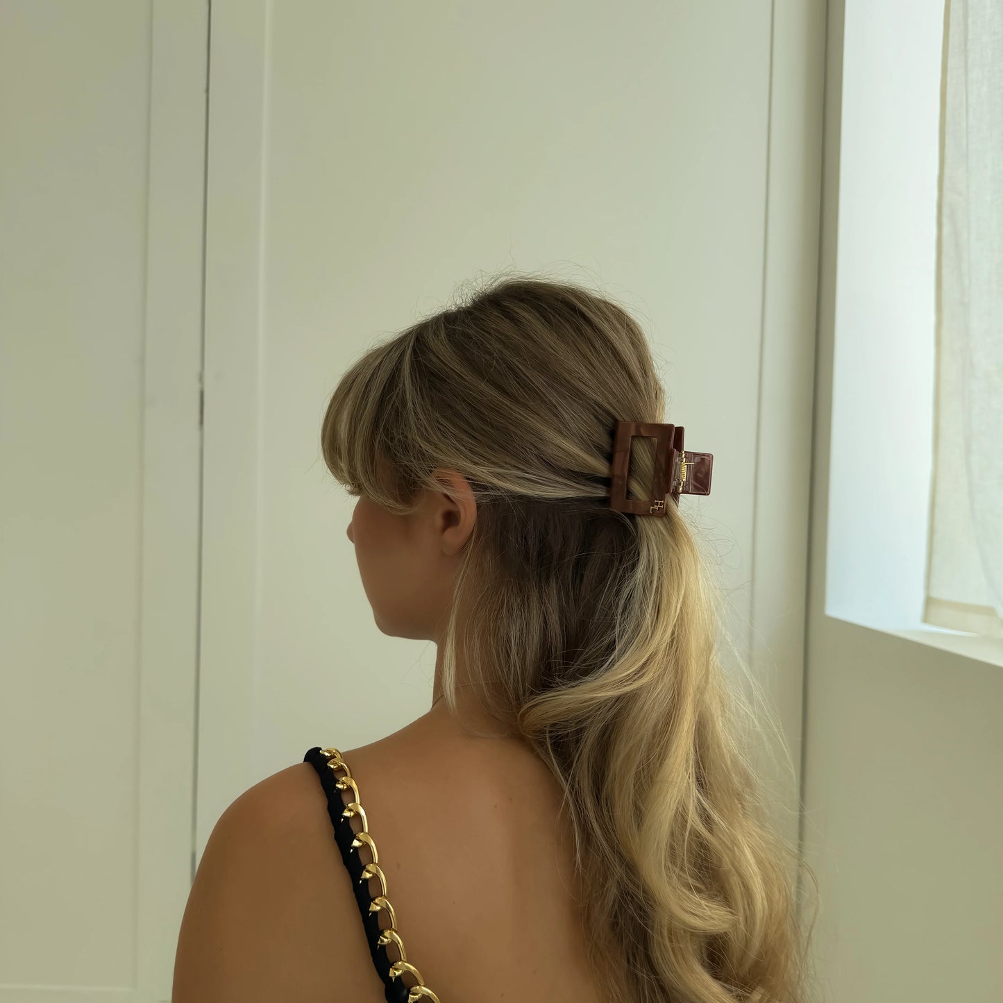 Honeylux - Barrette midi en acétate écologique - Chocolat