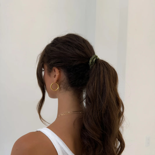 Honeylux - Chouchous en soie skinny " olive "