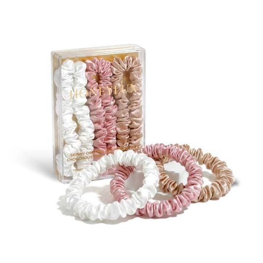 Honeylux - Mini chouchous fins en soie – Coffret classic light