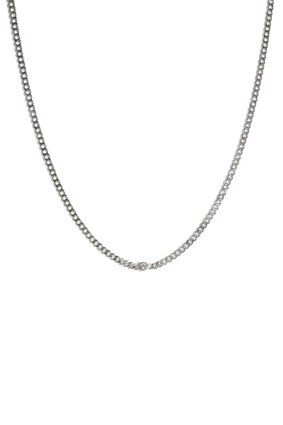 Treasurebox - Collier solitaire audacieux en argent