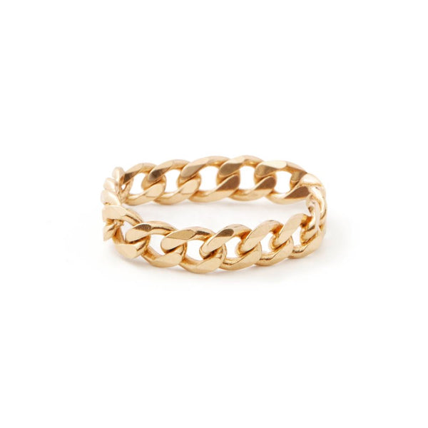 Treasurebox - Bague chaîne courbée en or