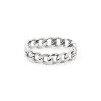 Treasurebox - Bague chaîne courbée en argent