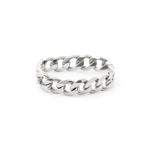 Treasurebox - Bague chaîne courbée en argent